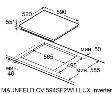 Поверхность индукционная MAUNFELD CVI594SF2MBL LUX Inverter