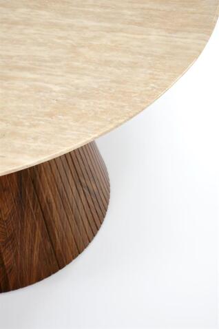 Стол обеденный HALMAR PIREUS травертин/орех 120