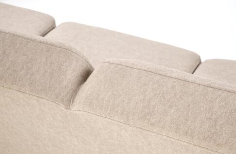 Диван HALMAR MILANO 3S tap. Castel 15 бежевый/орех
