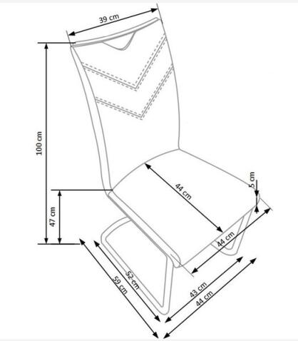 Стул HALMAR K224 черный/хром