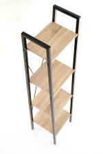 Стеллаж HALMAR NARVIK REG1 дуб сонома/черный