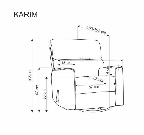 Кресло HALMAR KARIM бежевый