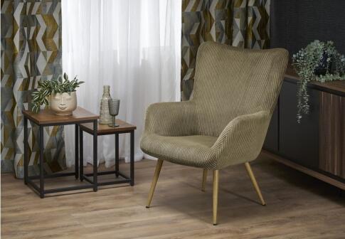 Кресло HALMAR AMARO оливковый
