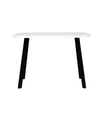 Стол ВВР Пластиковый Мрамор марквина белый/белый/черный профиль 110/70