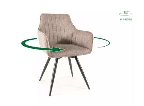 Стул SIGNAL BALLO Brego 34 бежевый/черный, поворотный