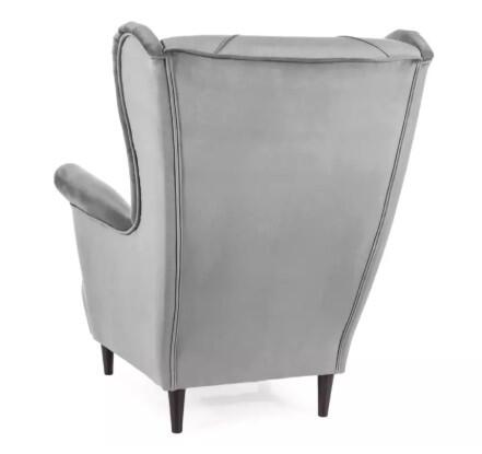 Кресло SIGNAL LADY Velvet Bluvel 14 серый/венге