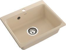 Кухонная мойка GRANFEST SMART SM-520 бежевый + сифон