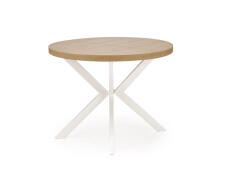 Стол обеденный HALMAR PERONI дуб золотой/белый 100-250/100