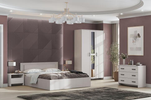 Тумба прикроватная NN Мебель МСП 1 Серия 2 Ясень Анкор светлый