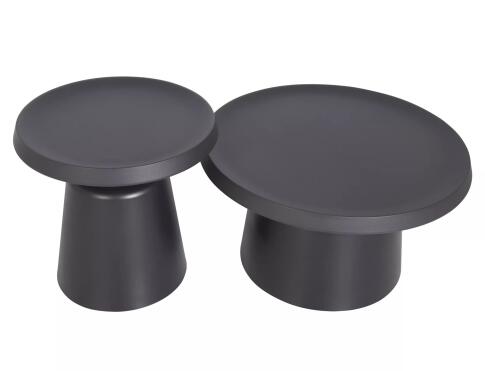 Комплект SIGNAL RODOS (2 стола журнальных) черный/черный 70/39, 50/48