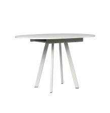 Стол ВВР Элип-2 Мрамор марквина белый/белый профиль