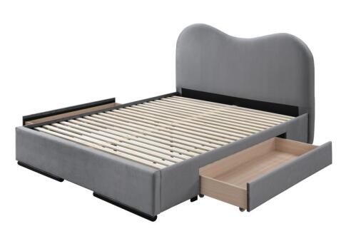 Кровать HALMAR AMBER серый, 160/200