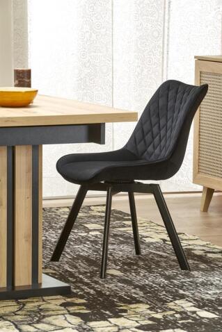 Стол обеденный HALMAR LAMELLO дуб артизан/черный 130-180/80