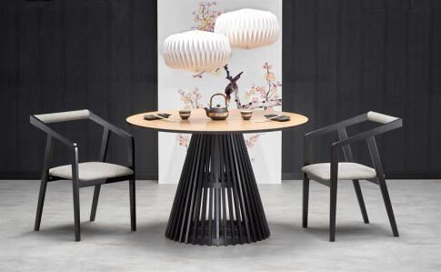 Стол обеденный HALMAR MIYAKI дуб натуральный/черный 120