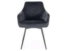 Стул SIGNAL SERVIO Velvet Bluvel 19 черный/черный, поворотный