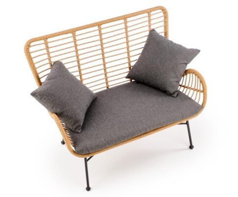 Софа HALMAR IKARO XL натуральный/черный