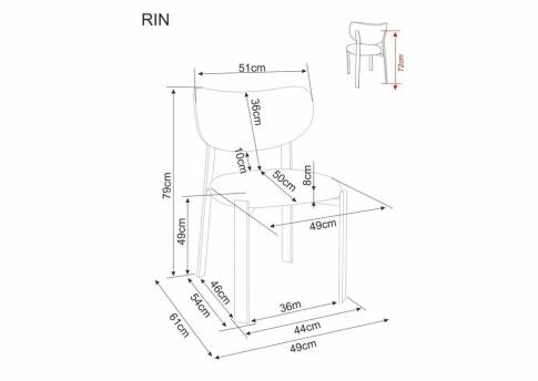 Стул SIGNAL RIN t.253 бежевый/черный