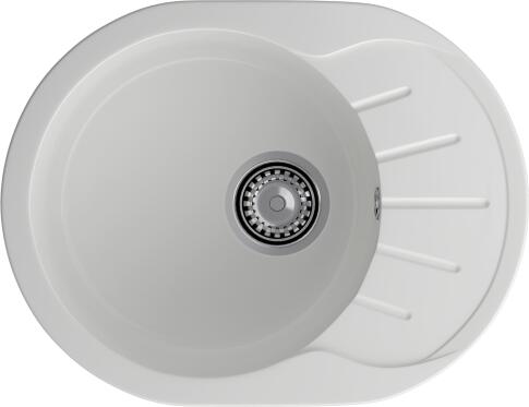 Кухонная мойка GRANFEST RONDO R-580L иней