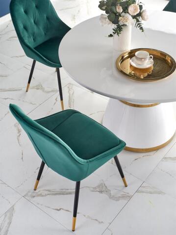 Стол обеденный HALMAR VEGAS белый/золотой 120