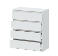 Комод NN Мебель (МС Денвер К) Белый, 4 ящ. SAFE
