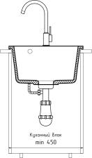 Кухонная мойка GRANFEST URBAN UR-242 черный Кухонная мойка GRANFEST URBAN UR-242 черный