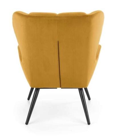 Кресло HALMAR TYRION горчичный/черный