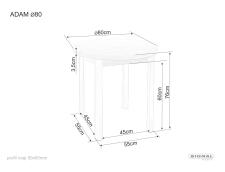 Стол обеденный SIGNAL ADAM кашемир/дуб кремона 80