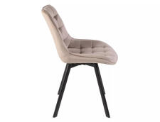 Стул SIGNAL MONTI Velvet Bluvel 40 темно-бежевый/черный, поворотный