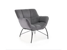 Кресло HALMAR BELTON серый/черный