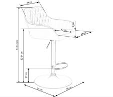 Стул барный HALMAR H103 темно-зеленый/черный Стул барный HALMAR H103 темно-зеленый/черный