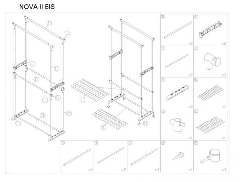 Вешалка SIGNAL NOVA II BIS хром/черный