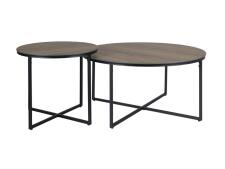 Комплект SIGNAL PALERMO I (2 стола журнальных) светло-коричневый/черный Комплект SIGNAL PALERMO I (2 стола журнальных) светло-коричневый/черный