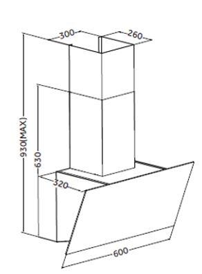 Вытяжка  ZORG TECHNOLOGY ALMA 1000 60 S черная
