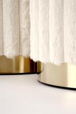 Комплект HALMAR FIDO (2 пуфа) кремовый/золотой