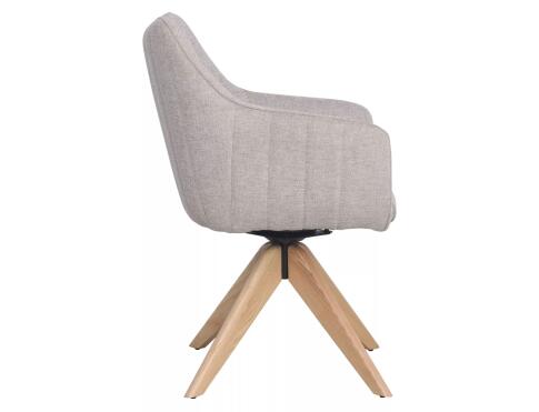 Стул SIGNAL AZALIA D Brego 31 светло-бежевый/дуб, поворотный