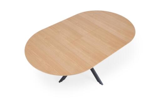 Стол обеденный HALMAR ACORD натуральный/черный 120-200/120