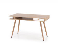 Стол компьютерный HALMAR B34 дуб сонома/белый