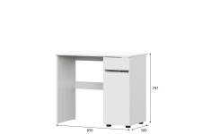 Стол письменный NN Мебель (МС Токио) Белый текстурный