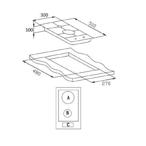 Поверхность газовая WEISSGAUFF HGG 320 BGR