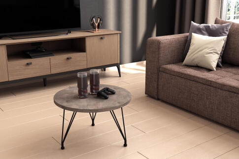 Стол журнальный Sheffilton SHT-CT29 хромикс бронза/черный муар