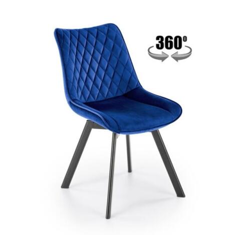 Стул HALMAR K520 синий/черный, поворотный