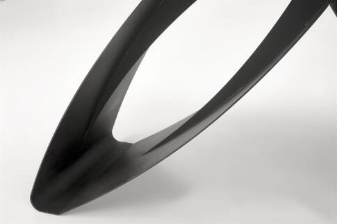 Стол обеденный HALMAR HILARIO белый мрамор/черный 180-260/90