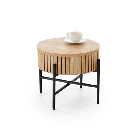 Комплект HALMAR DANTE (2 стола журнальных) натуральный/черный