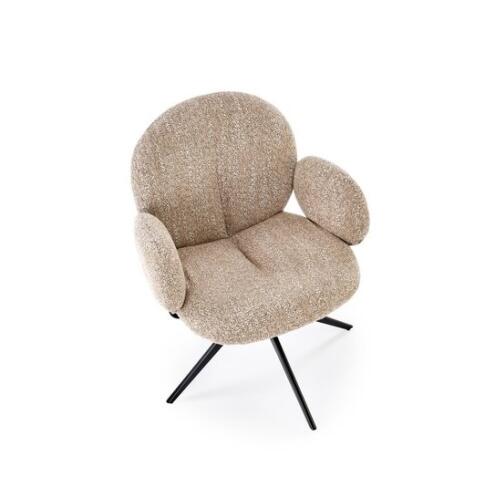 Стул HALMAR K568 темно-бежевый/черный, поворотный