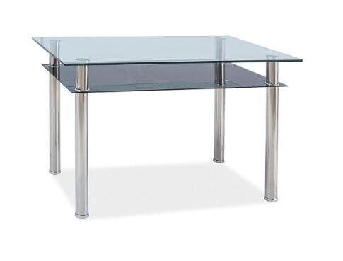 Стол обеденный SIGNAL MADRAS прозрачный/хром 90/60
