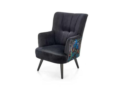 Кресло HALMAR PAGONI Bluvel 19 черный/черный