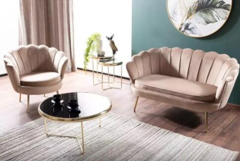Кресло SIGNAL CAMELLIA Velvet Bluvel 28 бежевый/золотой