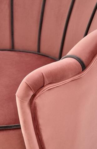 Кресло HALMAR ANGELO розовый/черный