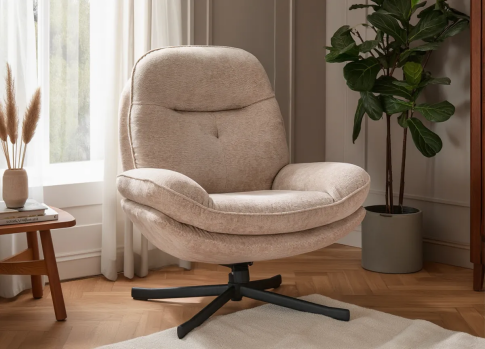 Кресло SIGNAL HARPER tap. 241 бежевый/черный