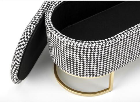 Скамья HALMAR HARMONY черный/белый/золотой